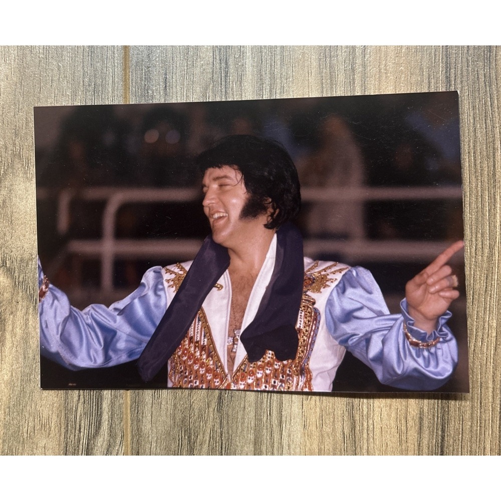 Elvis Presley Original Vintage Kodak Photo‎ 4x6 Vincentown, NJ Stamped 3/20/76